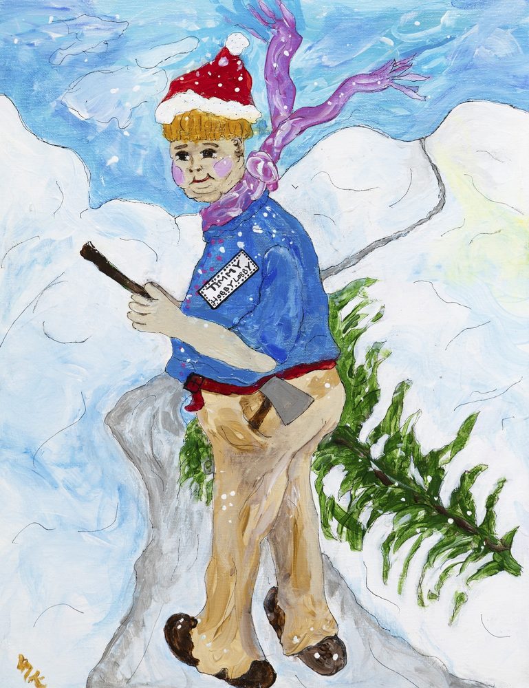 Boyish - original painting by Mary Kilpatrick