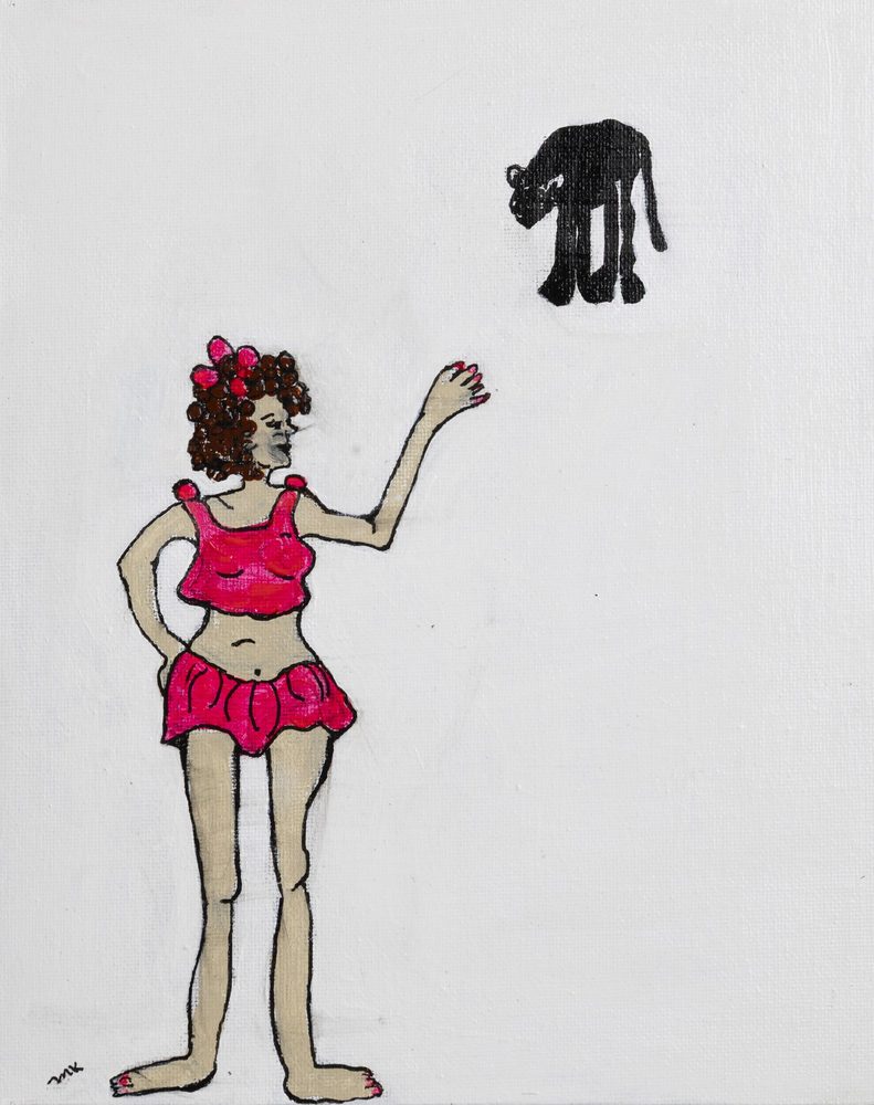 Cat Lady - original painting by Mary Kilpatrick