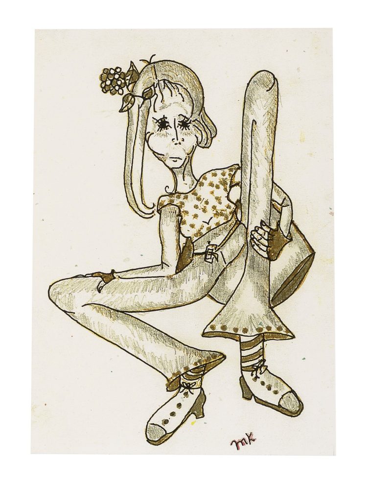 Hippie Girl - original painting by Mary Kilpatrick
