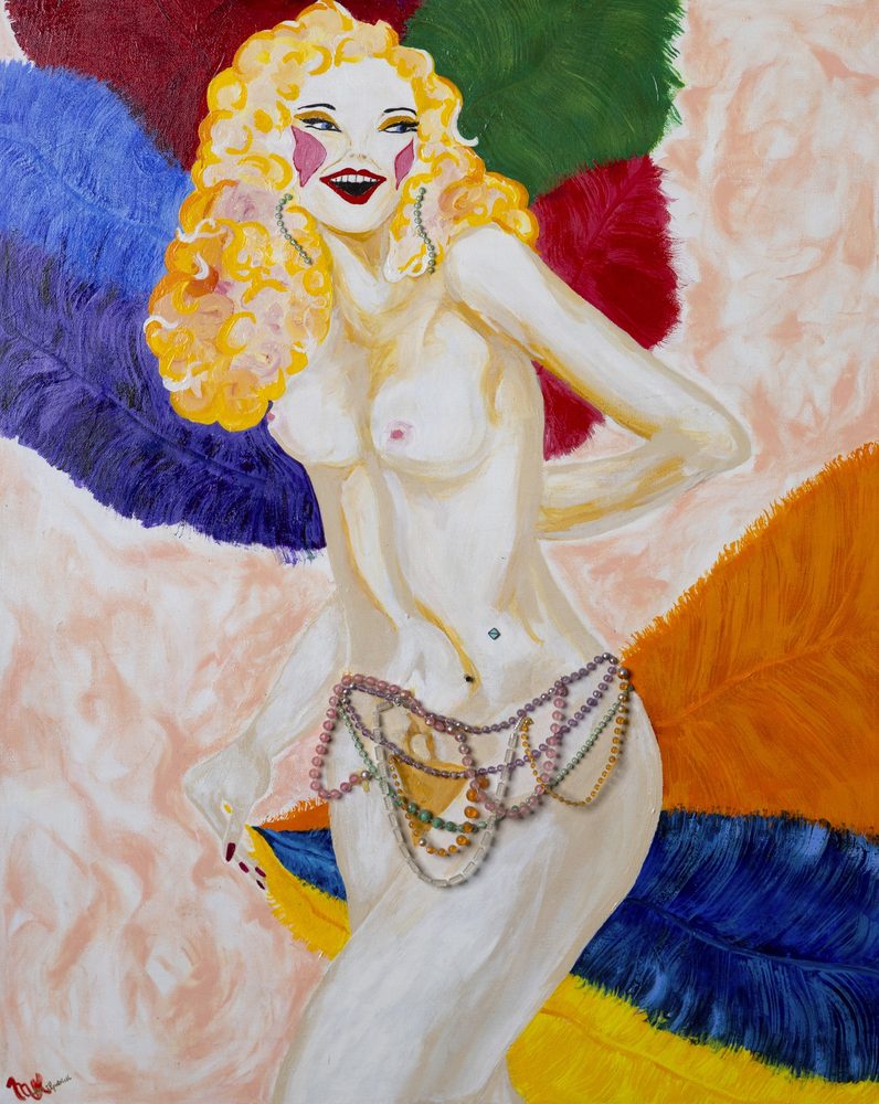 Showgirl - original painting by Mary Kilpatrick