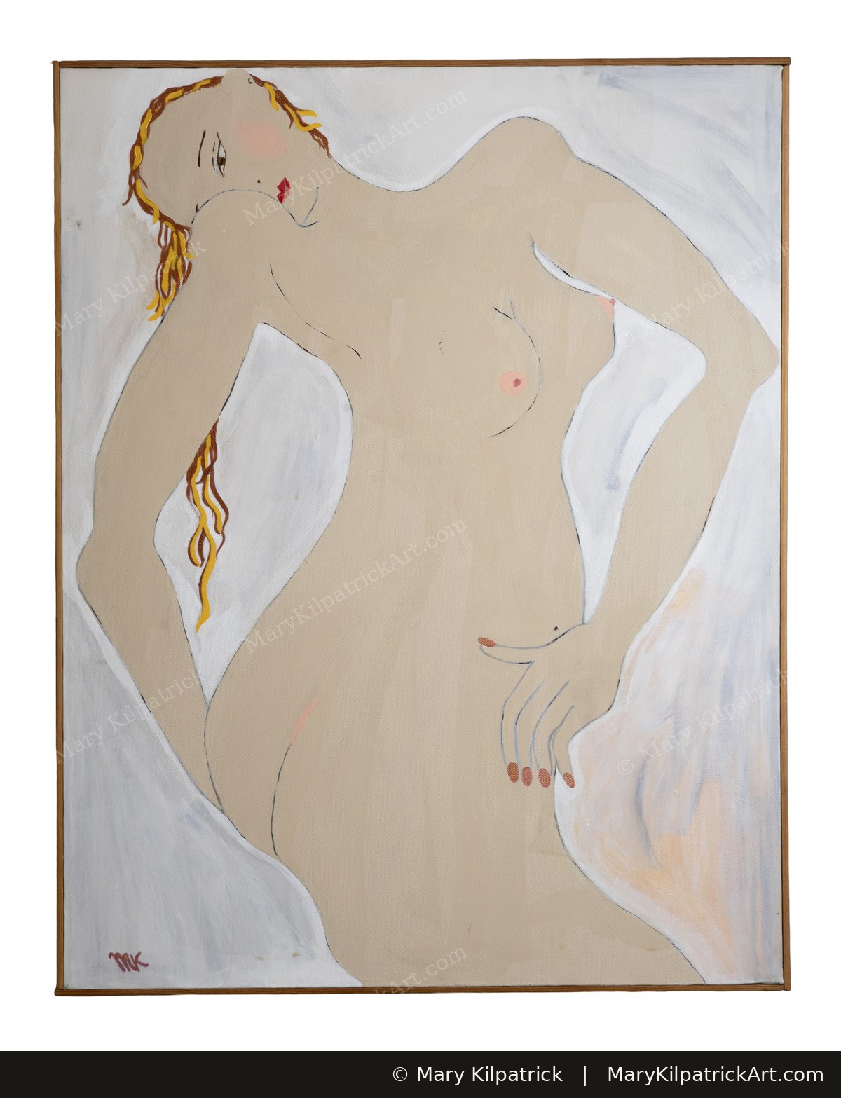 Original figurative painting 'Beauty' by Mary Kilpatrick — Acrylic on canvas, 22 × 28 in